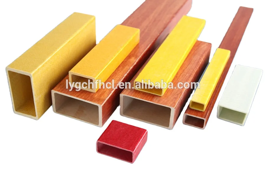 FRP Rectangular Pipe Fiberglass Rectangular Tube Structural Profile