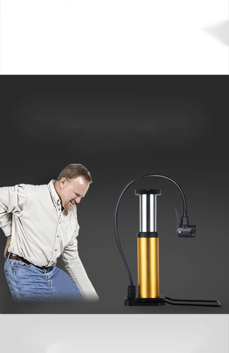 Bicycle foot pump household battery car electric motorcycle high pressure portable mini pedal pump