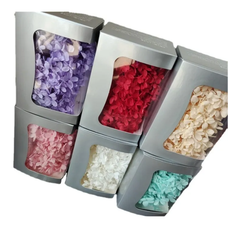 Dried Woody Hydrangea for Christmas Decorations DIY Flower Materials with Drop Glue Accessories Handicrafts