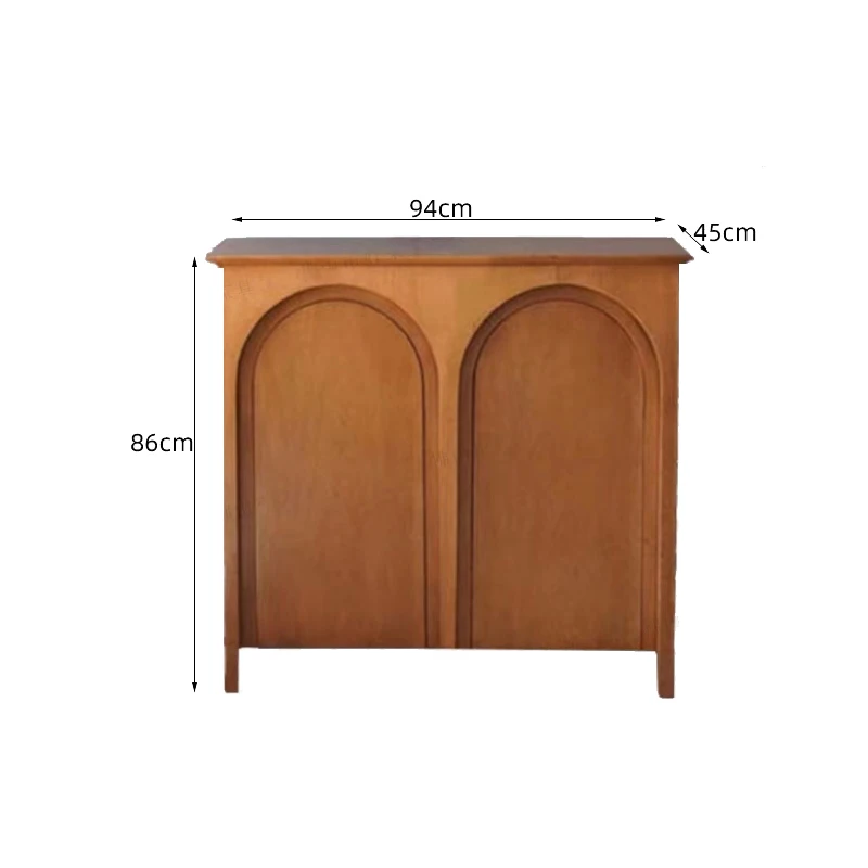 Mid-Century Solid Wood Sideboard - Buffet Cabinet for Dining Room and Entryway