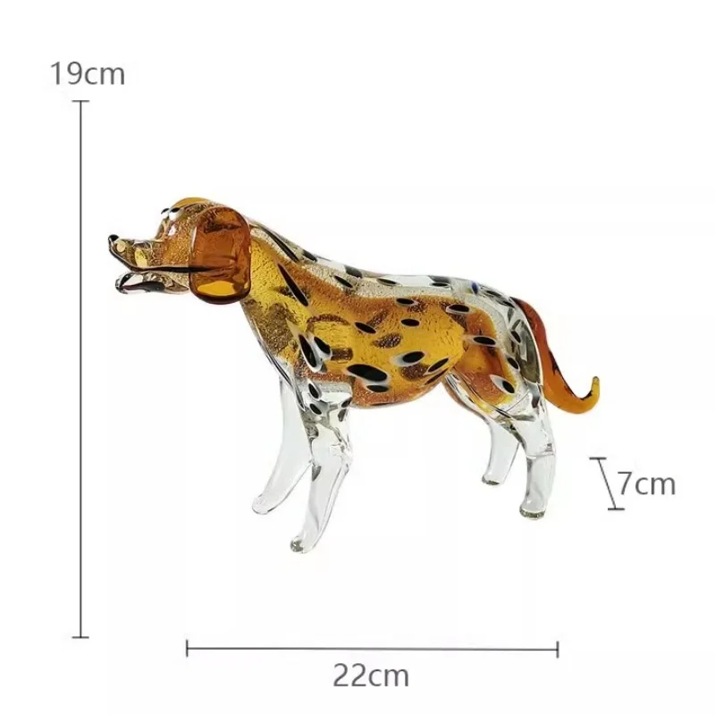 birthday gift glass crafts statue handmade murano glass crafts origin Zibo zodiac dog home living room decoration Dog figurine