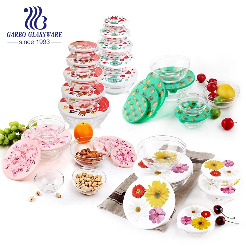 Customize Heart Shape Gold Rim Bowls For Glass Salad Mixing Fruit Kitchenware Microwave Safe Tableware Pink Glass Salad Bowl