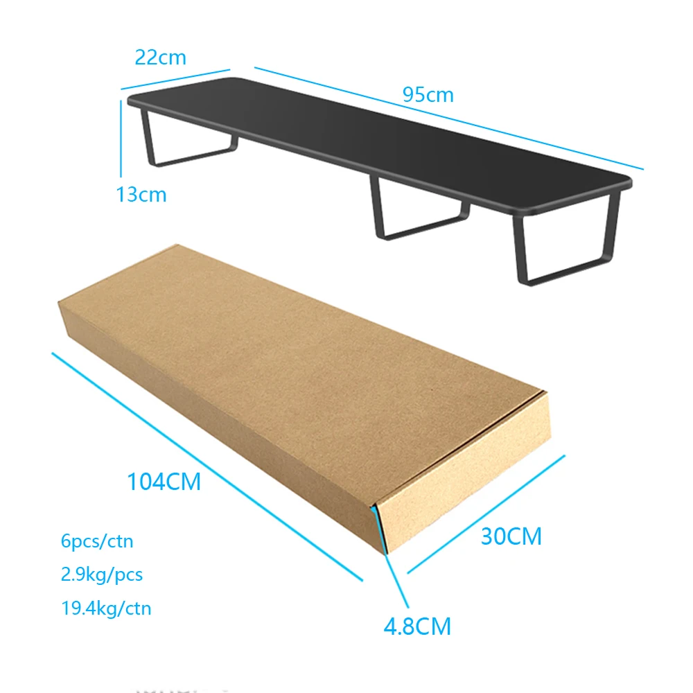 Hot Selling Monitor Stand Riser, Extended Screen Stand for Laptop Computer/ TV/ PC, Multifunctional Desktop Organizer for office