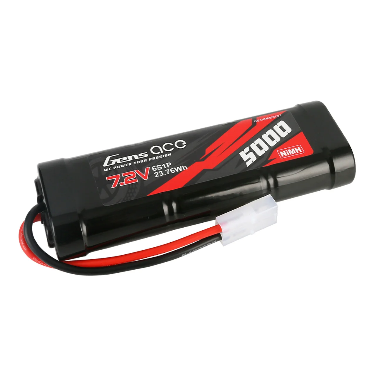 7.2V Battery Pack High Capacity 6-Cell 5000mAh NiMH Flat Battery Pack Replacement Hobby Battery for RC Car, RC Truck, RC Tank,