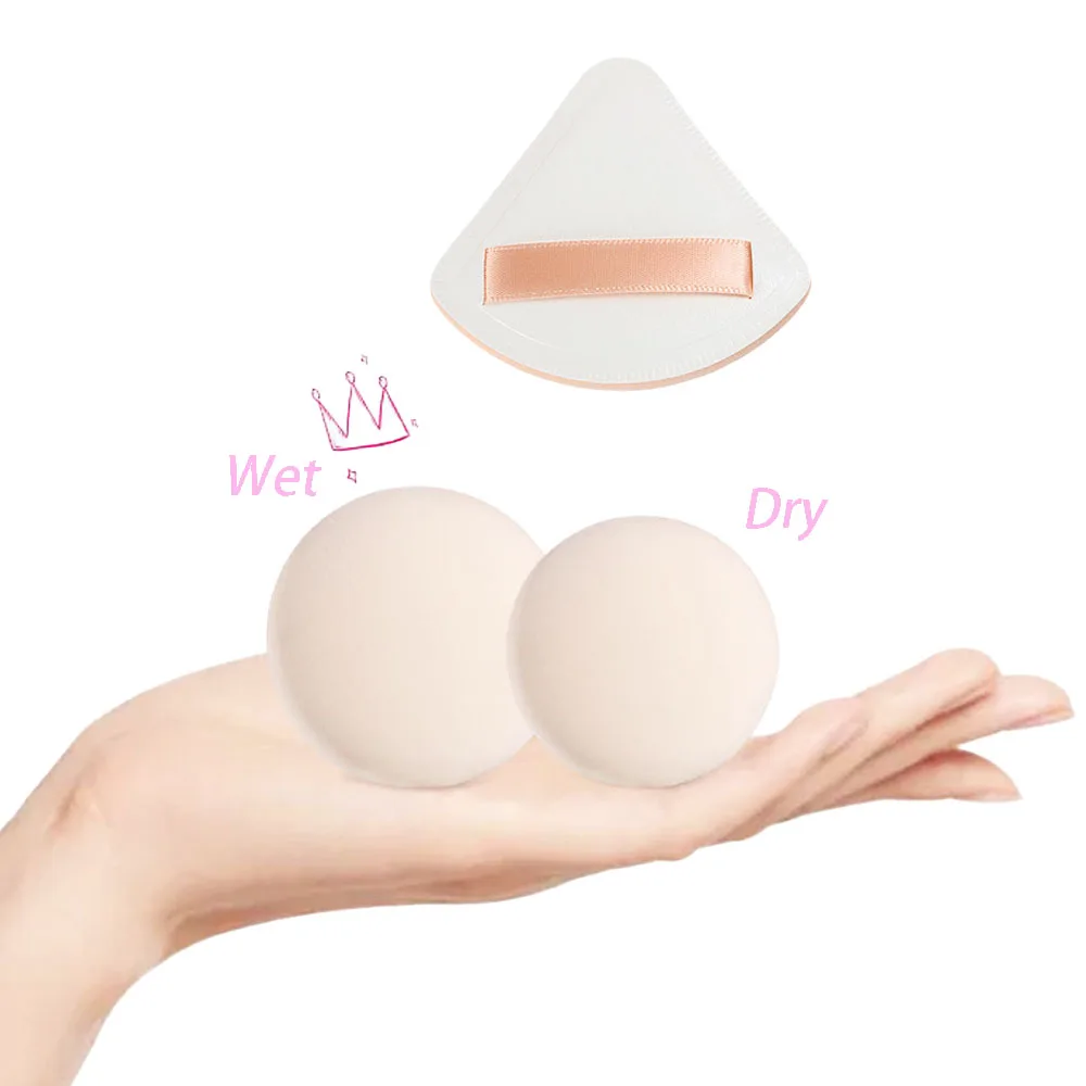 Оптовая продажа Влажная и сухая хлопковая Конфета воздушная подушка слойка косметическая губка кожа треугольная пудра