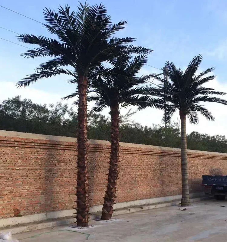 Big artificial outdoor plants UV resistant artificial palm trees