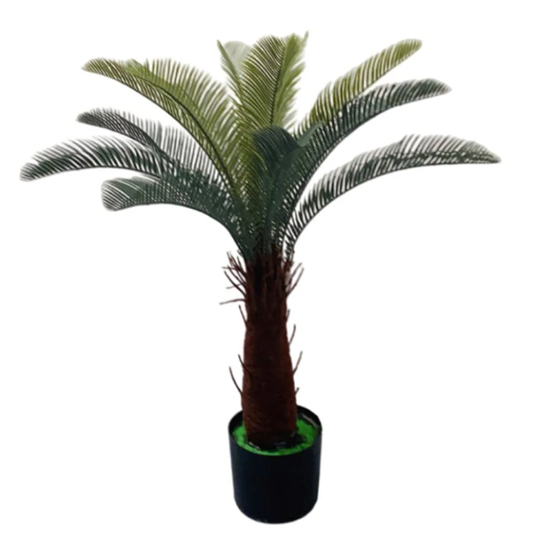 Real Touch High Simulated Bonsai Artificial Sago Cycas Tree Cycad Plant Green Plants for Decorations with Competitive Price