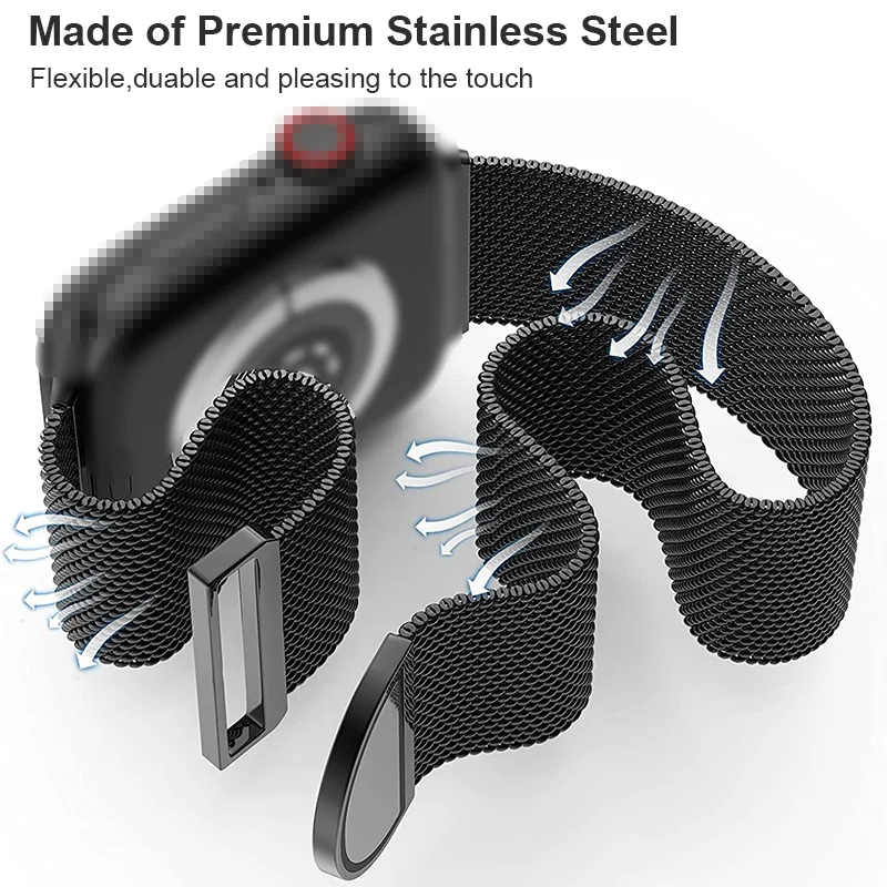 18 20 22 24mm Milanese Watch Band Stainless Steel Braided Metal Mesh Band Switch Lug Quick Release Metal Watch Strap 20mm 22mm