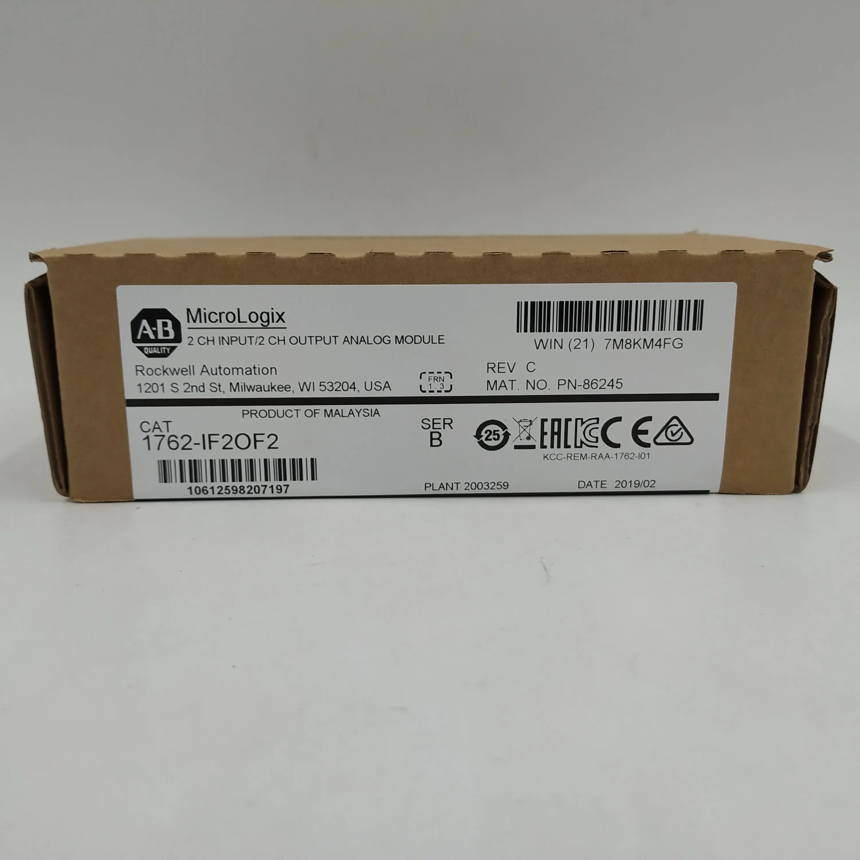  Allen bradley plc MicroLogix 4 точечный аналоговый гребень модуль 1762-IF2OF2 брендовая новая правая Торцевая крышка AB