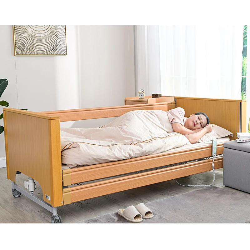 Tecforcare 5 Function Electric electric nursing bed Wooden home care bed addjust hospital medical bed For elderly care
