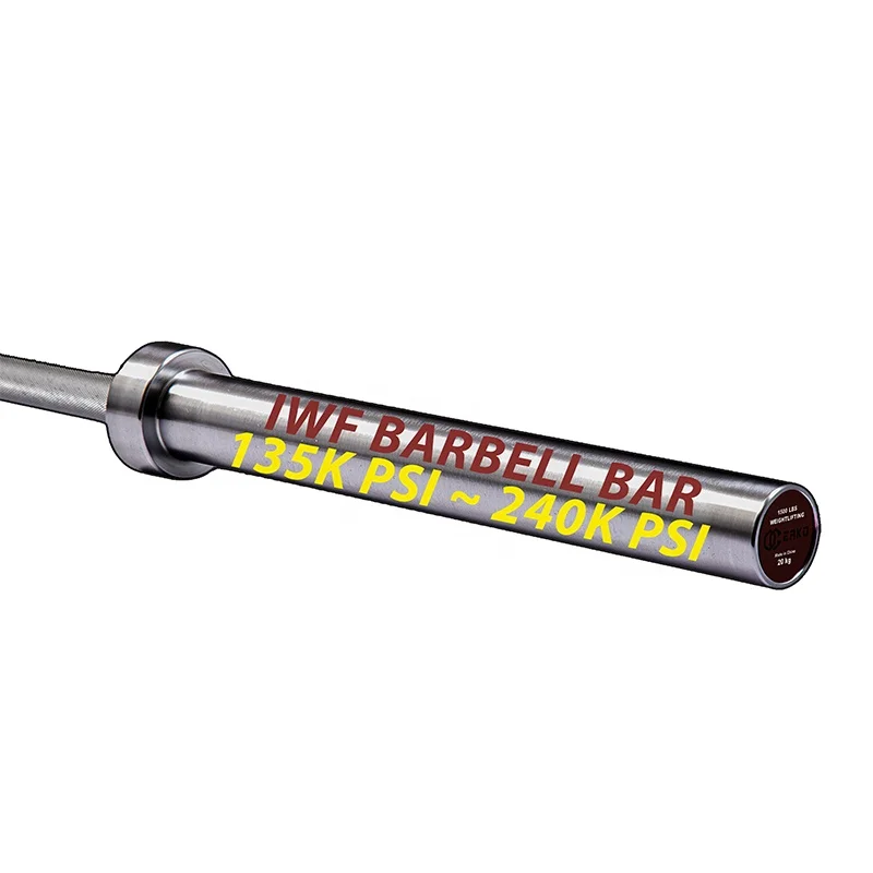 Штанга для тяжелой атлетики Eako sport IWF 2 м 20 кг 190K PSI до 240K 400-2000 фунтов