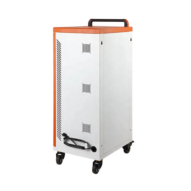 Storage charging station with 32 USB ports