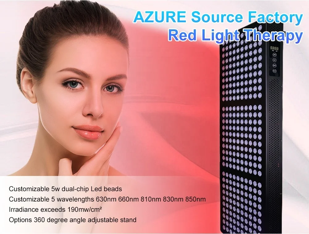 Azure Customizable 5 Wevelengths 630nm 850nm LED Red Light Therapy 1500W  Infrared Other Beauty Equipment PDT Device Machine