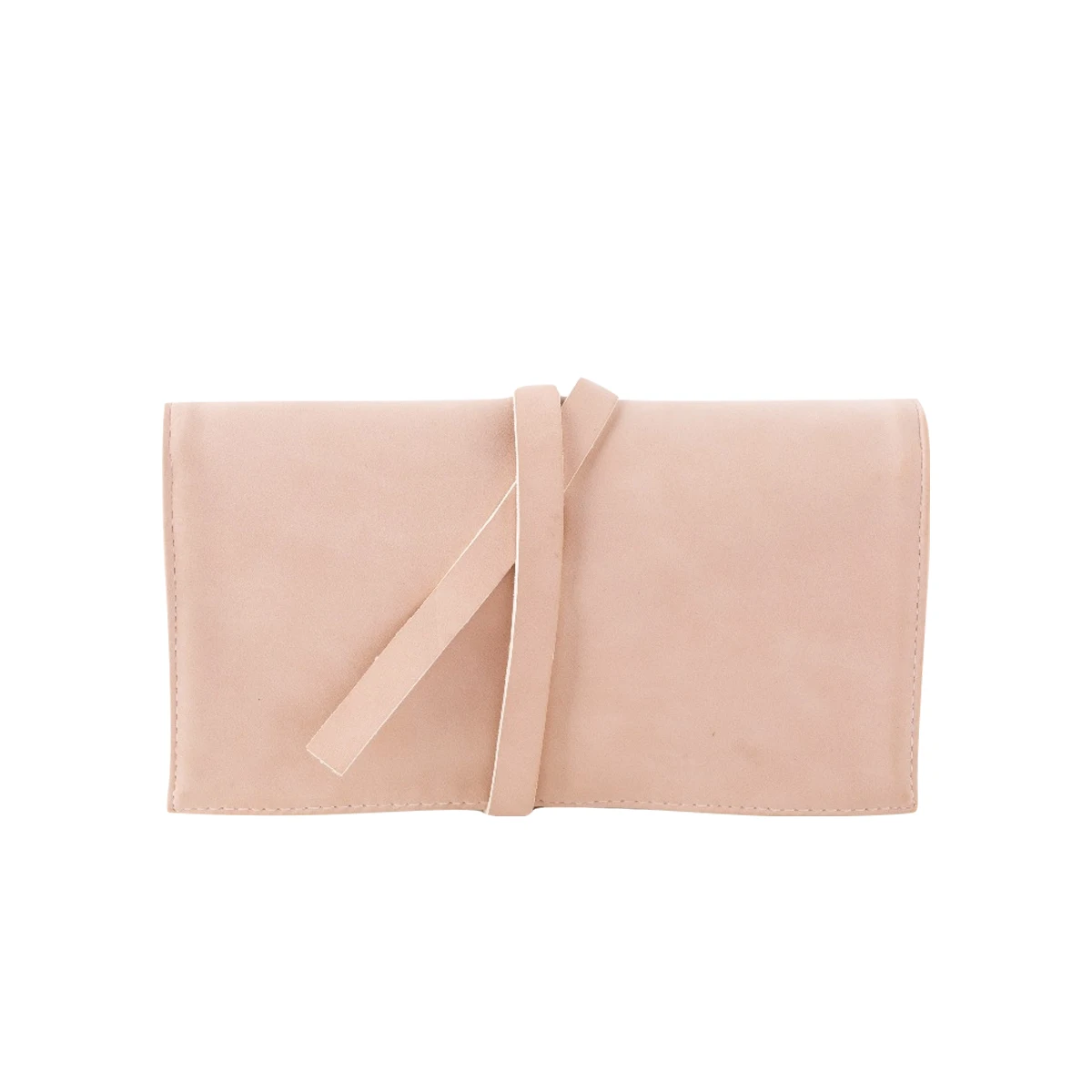 Eco Friendly Soft Vegan Leather Roll Up Cosmetic Bag Pouch Small Travel Large Capacity High Quality Makeup Brush Holder Silicon