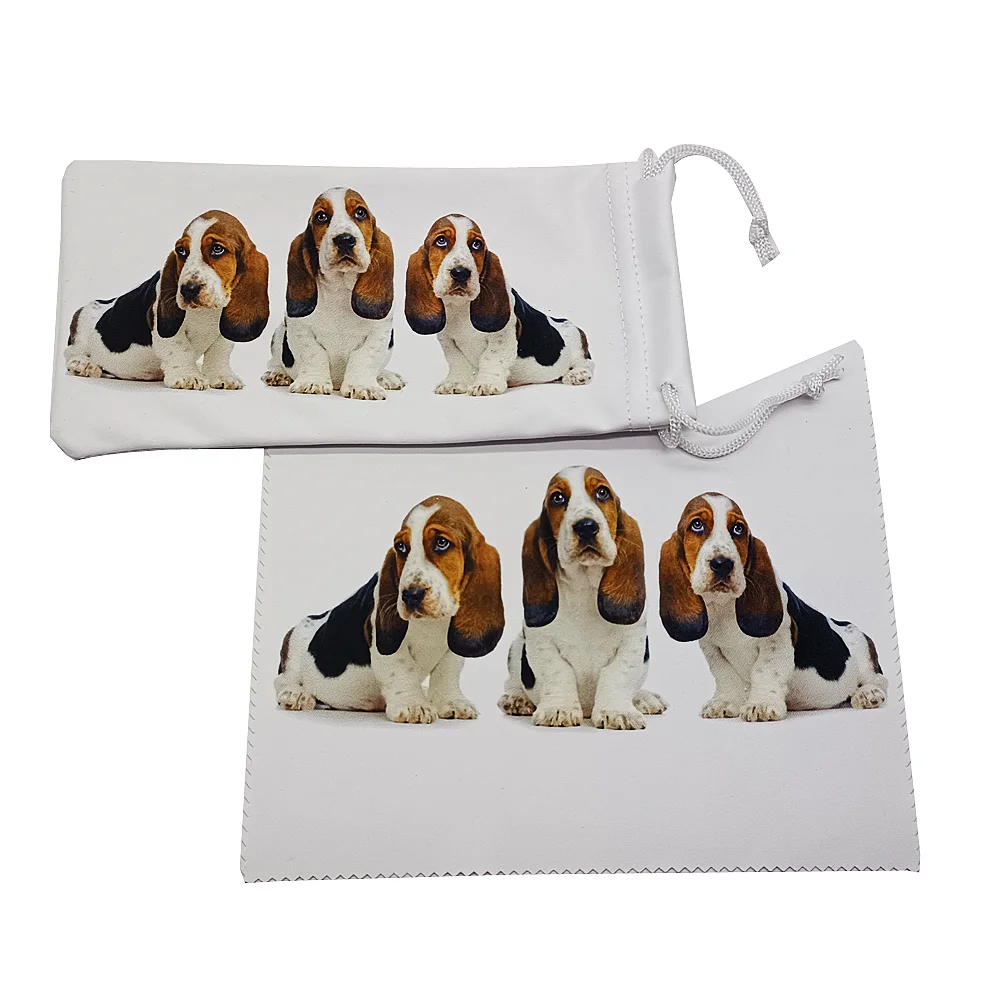 High Quality Lenses  Clineing Clothes Custom Logo  Glasses Pouch Case Sunglasses Pouch And Cloth Set Glasses Cloth