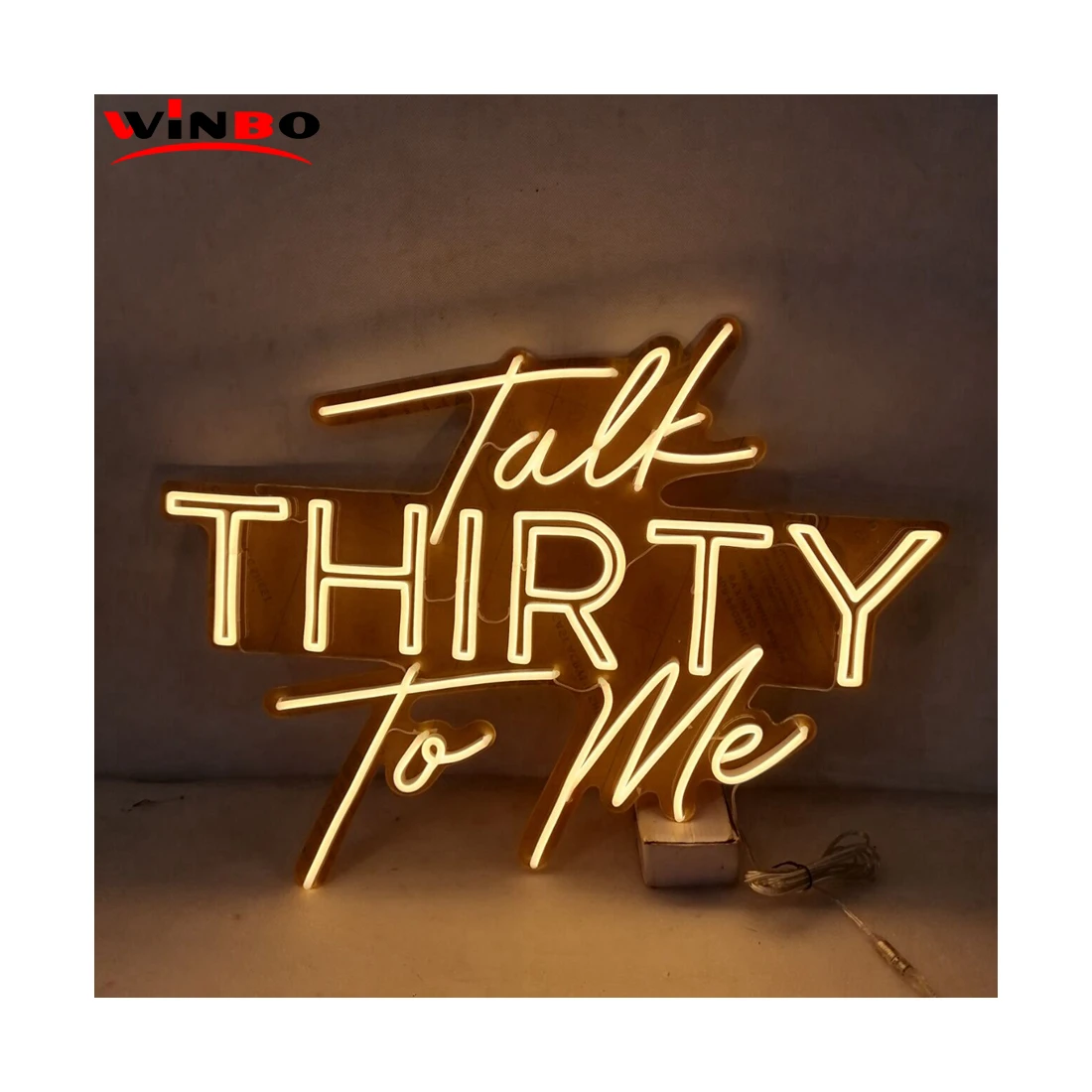 Winbo ODM/OEM Personalized Happy birthday neon sign letters light custom Neon sign For family birthday party