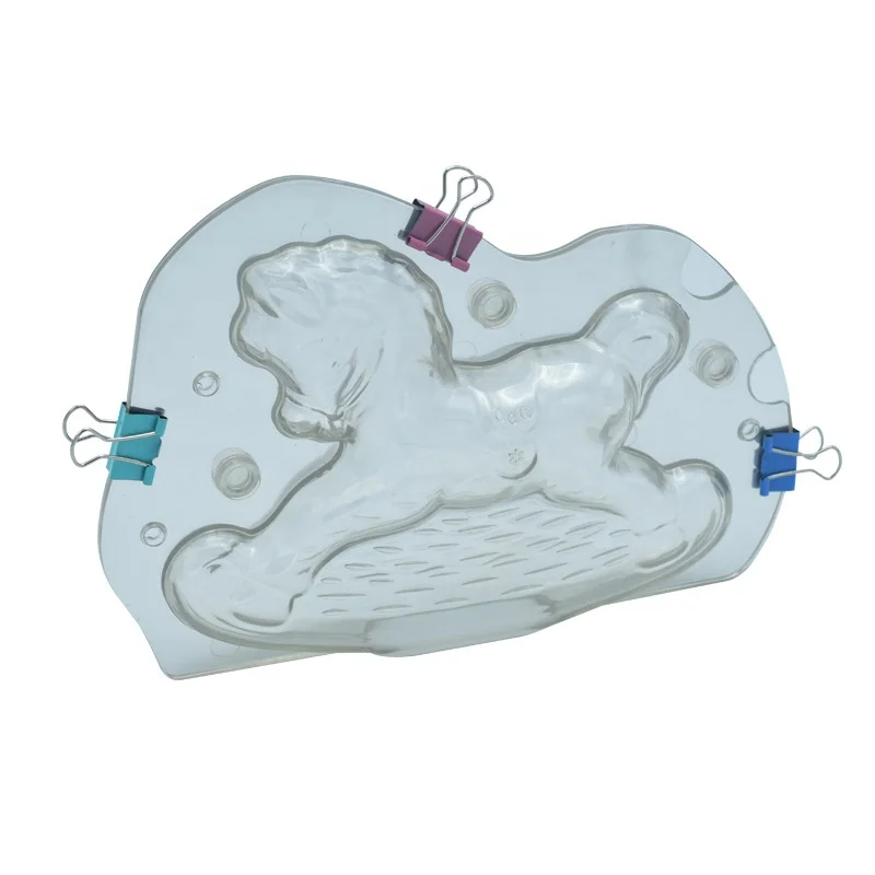 Пластиковые 3D формы для шоколада Hobbyhorse «сделай сам» стерео Конь-качалка помадка конфеты желе выпечка шоколад форма деревянного конского торта