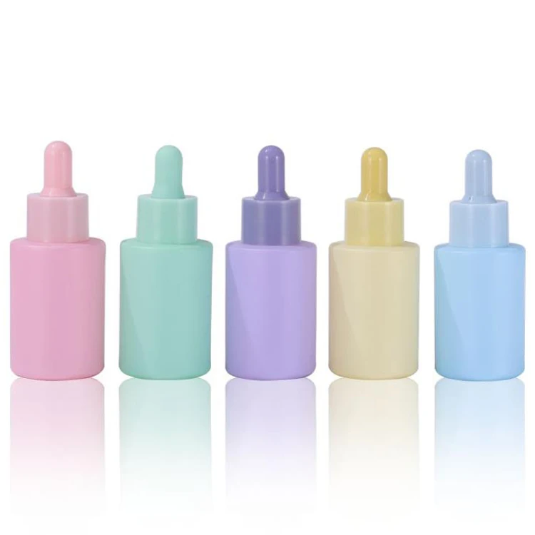 
Fuyun Wholesale Custom Skin Care Serum Bottle 30ml Pink Blue Purple Colored Essential Oil Dropper Bottles  (1600237848529)