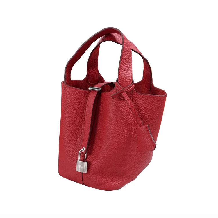 2022 leather bags women handbags ladies Litchi grain classic large capacity genuine leather bucket bag