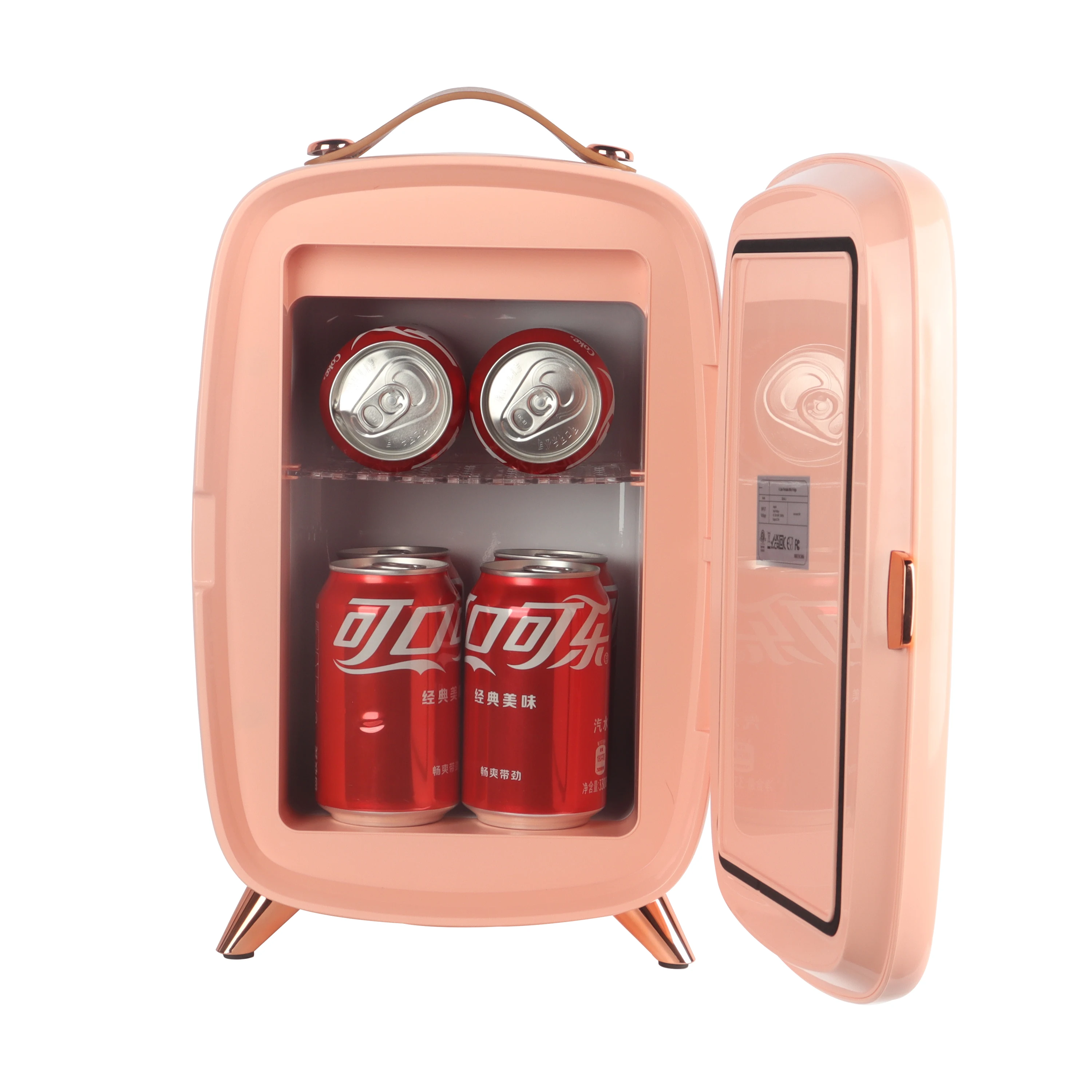 6L LED light Automobile semi-conductor Cosmetic Fridge Compact Personal Fridge, AC 220 V with EU and UK adapter Mini Fridge