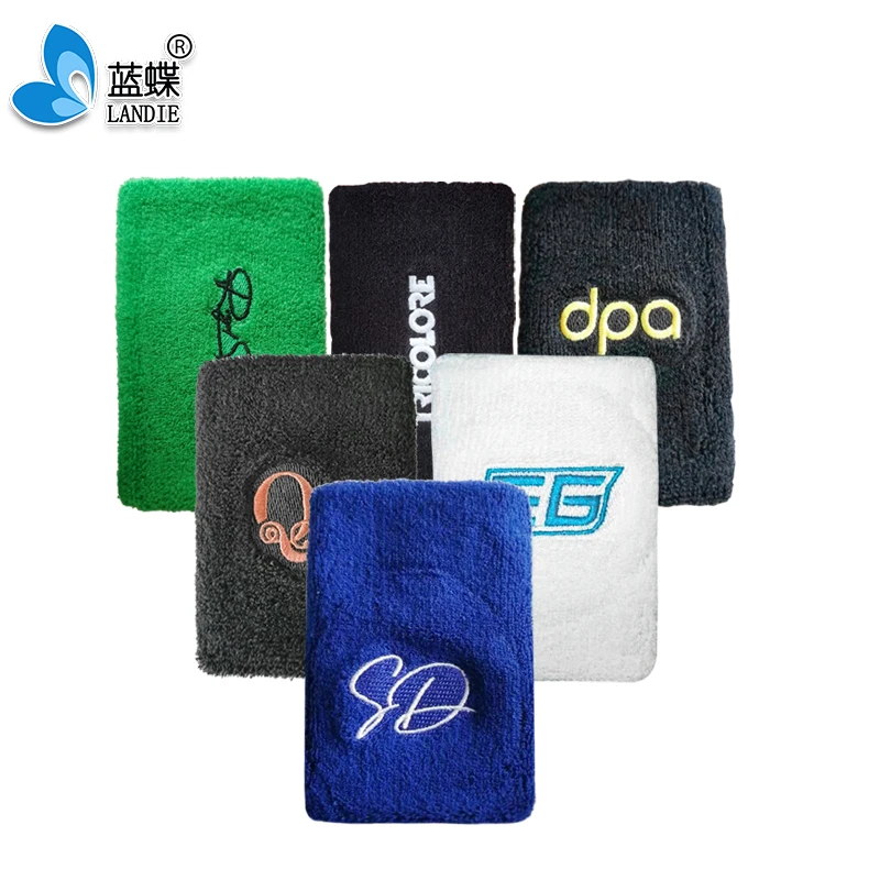 Wholesale wristband cheap custom sports sweatband cotton wrist sweatband