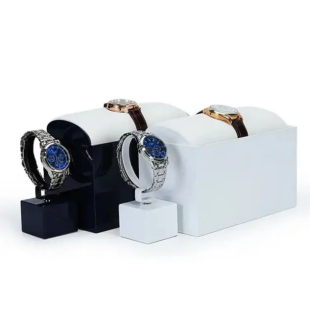 VANLOCY High quality custom service retail store exhibition paint watch display window display stand watch set