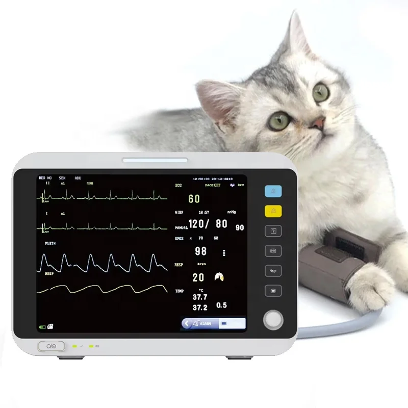 12.1' olor tft lcd screen veterinary monitor medical monitor with vet capnograph veterinary vital signs monitor
