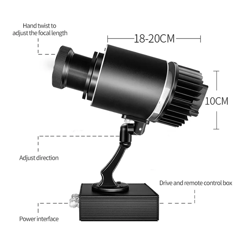 Indoor keep static 80w Commercial Advertising remote control gobo led Logo projection light