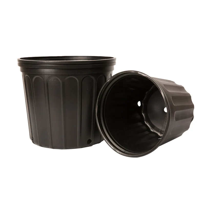 Gardening Round Recycled Plastic 1235 gallon planter bucket thicken Plastic Flower Pots Garden Balcony Planters Black Gallon Pot
