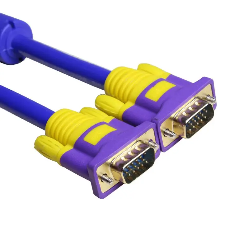 factory direct selling Gold Plated Connectors Support 1080P 15pin VGA to VGA audio cable  Hot sale High Speed 10M Gold Plated m