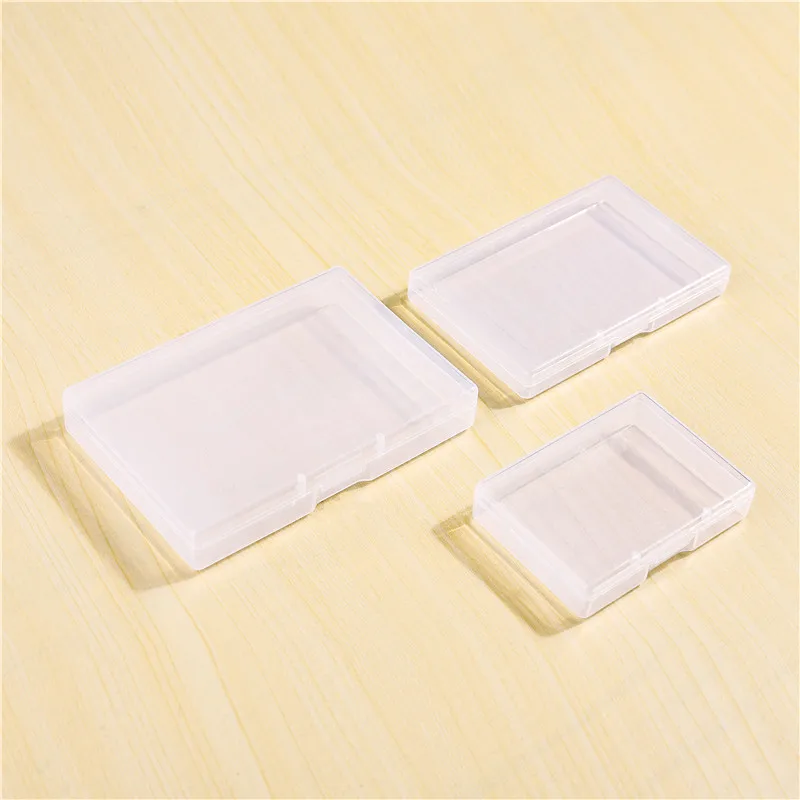 Small transparent pp plastic electronic chip component box plastic accessories fish hook business card solitaire easy to carry