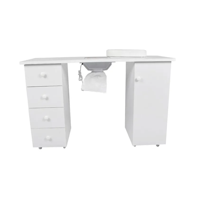 Fashion Modern Metal bar Salon Furniture Marble Art Nail Table Set Double Seat Manicure desk