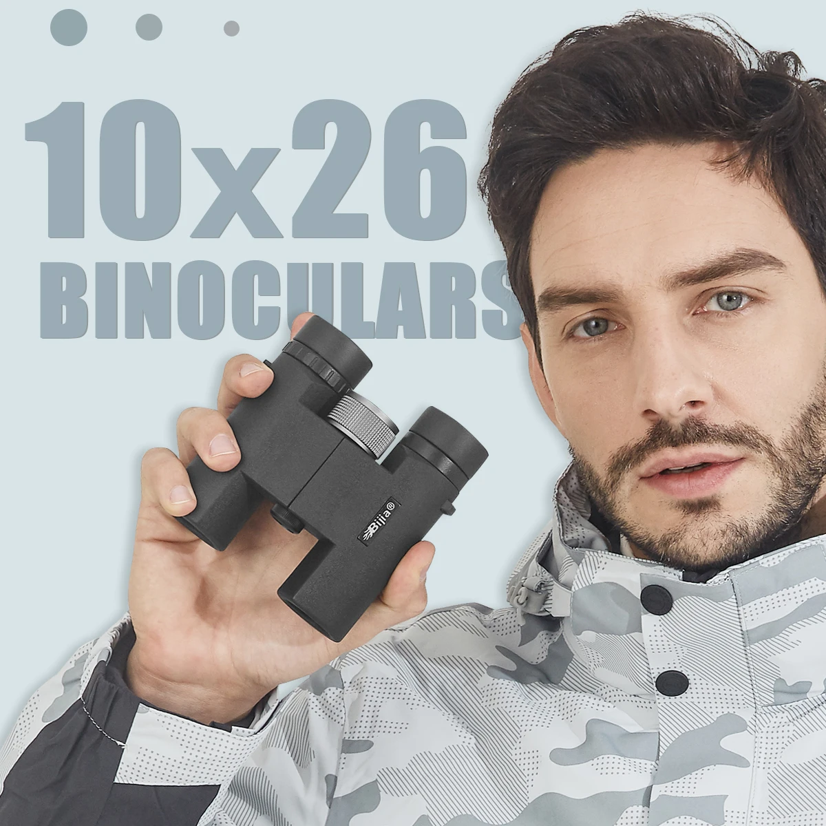 BIJIA 10x26mm HD Small Portable Compact Binoculars  High Quality for Adults for Hunting,Bird Watching,Sightseeing,Outdoor Sport