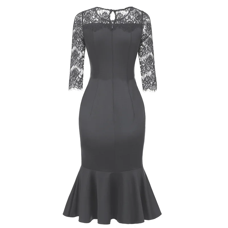 New Fashion Ladies Elegant Lace Office Dress