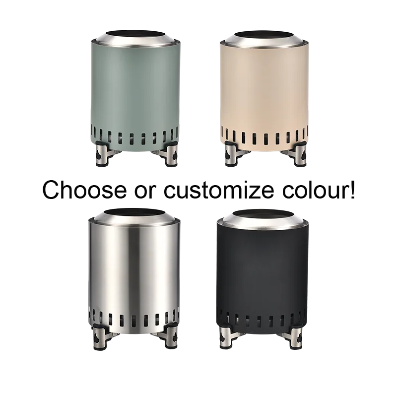 Tabletop Fire Pit Portable 304 Stainless Steel Wood Burning Camping Stove Outdoor Wood Smokeless Fire Pit