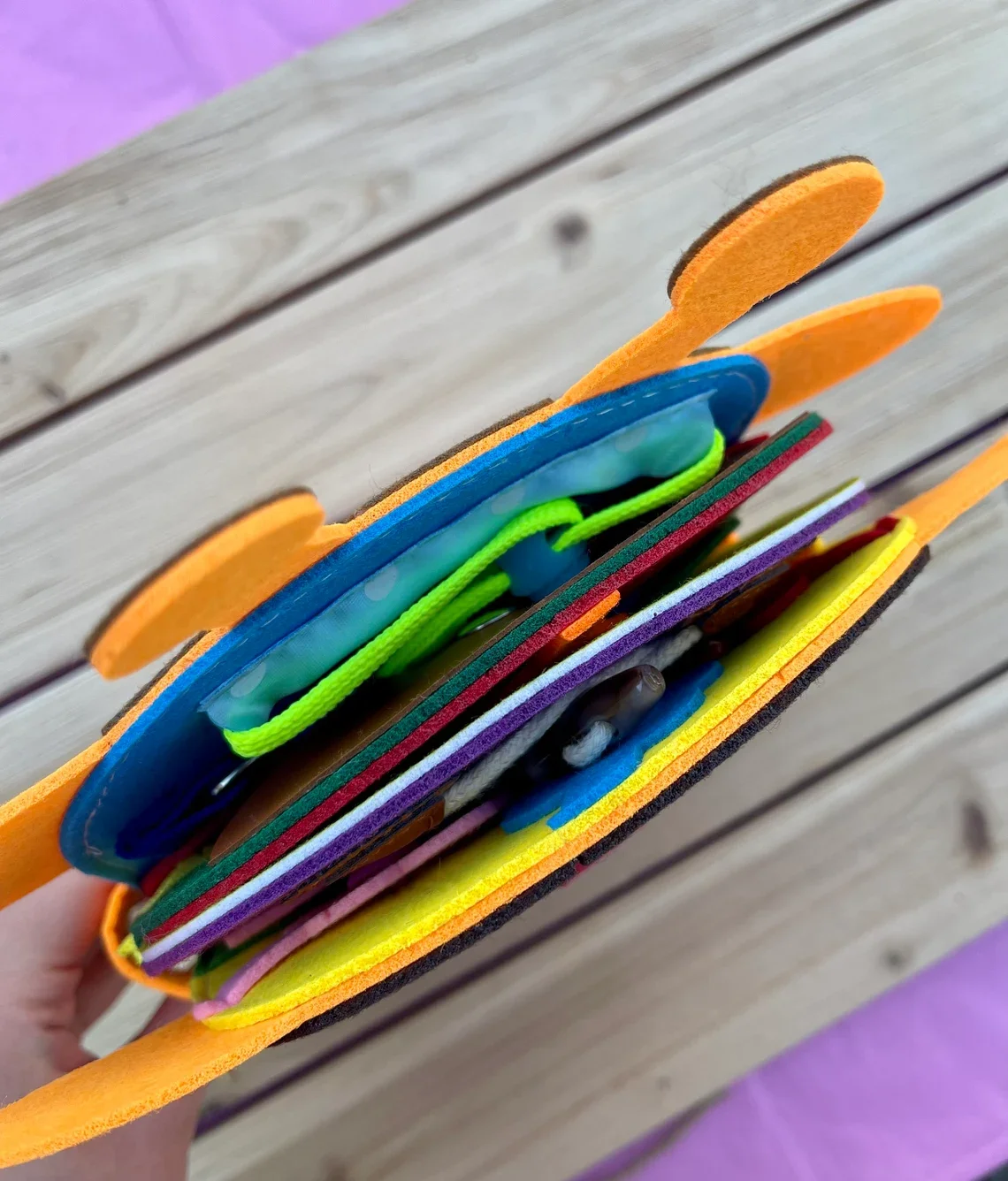 Children Quiet felt busy book Montessori learning book for babies toddlers and younger kids for sensory and creative play