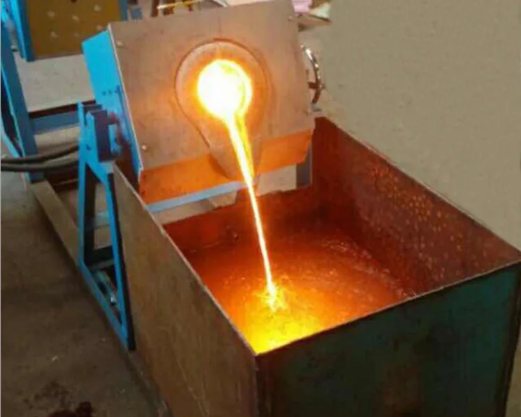 Induction gold melting furnace for melting steel stainless steel steel scrap iron scrap copper brass gold silver  fast speed
