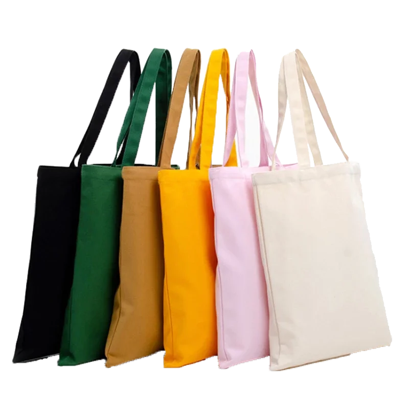 Wholesale Hot Sale colorful Reusable Cheap Custom Logo Maillard color 10oz Cotton Shopping Bag canvas bag With Zipper