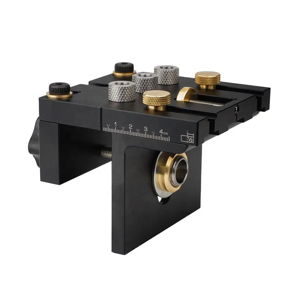 Aluminum Alloy Adjustable 3 In 1 Dowelling Jig kit 6/8/10/15mm Wood Drilling Guide Locator