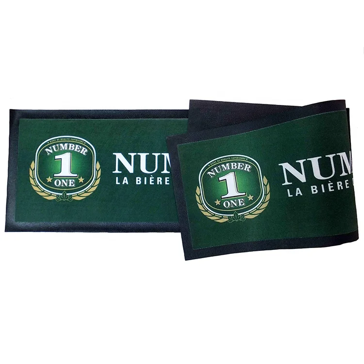 COOL Premium Rubber Service Spill Design barmat with custom printing bar mat felt top liquid absorbent glass drain mats mats