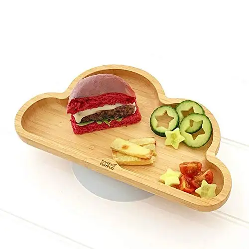 
eco friendly biodegradable BPA free bamboo fiber kids baby animal shaped food feeding plates 