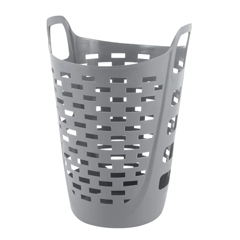 Bathroom Cotton Rope Storage Handle Hanging Wicker Foldable Washing 3 Tier Plastic Big Laundry Basket With Lid