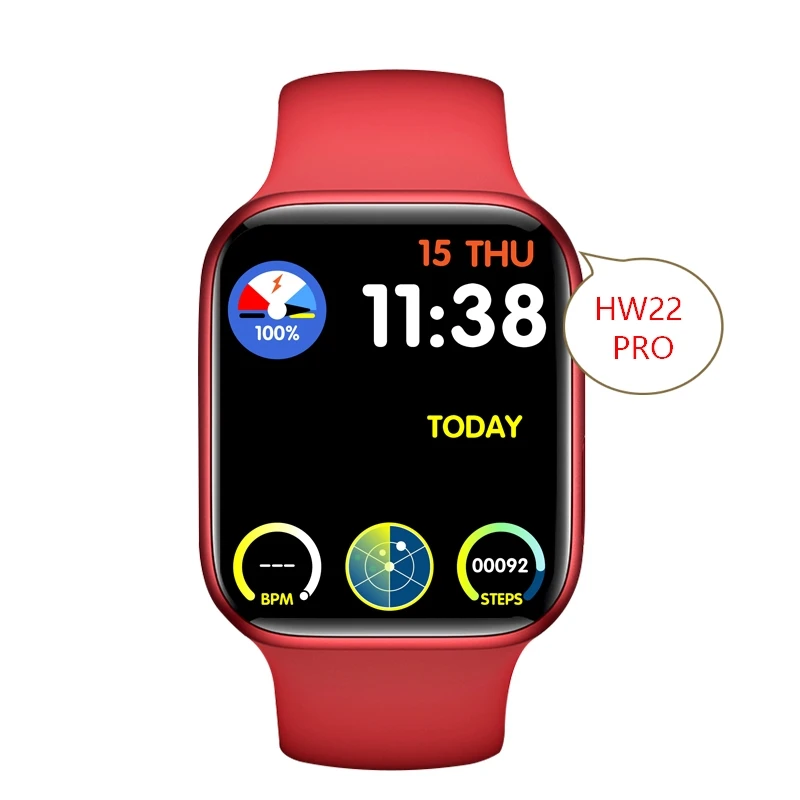 Top selling smart watch hw22pro Heart Rate Blood Pressure Monitoring Health Sport Series 6 Iwo Smart Bracelet Watch