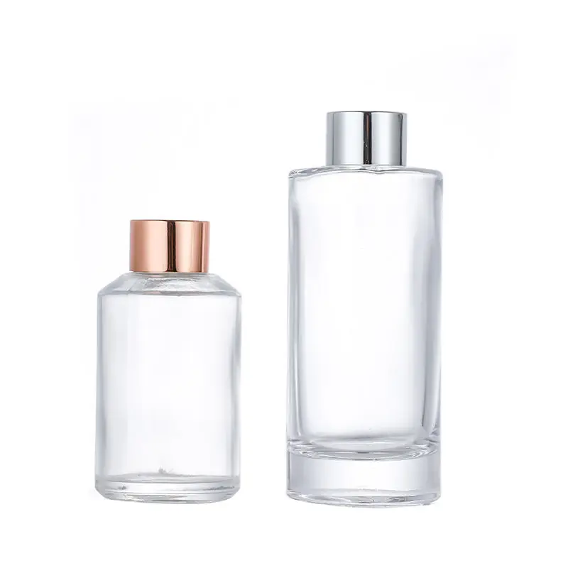 4.5oz 7oz Home office fragrance empty round clear perfume reed aroma diffuser glass bottle
