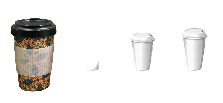 New Design Reusable Biodegradable Custom Printed Bamboo Fiber Decal Printing Insulated Coffee Mug