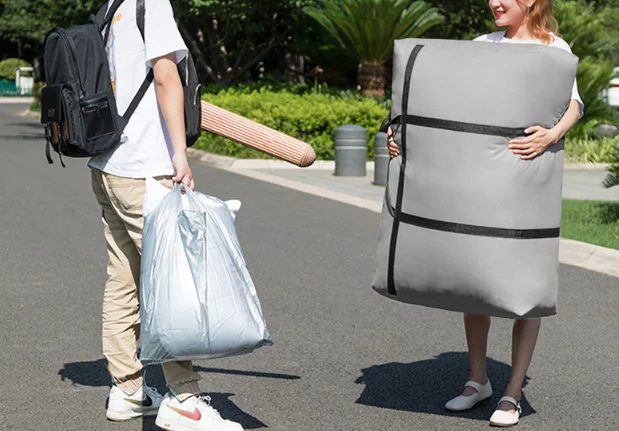 Reusable storage bags  big bag with zipper Large capacity Oxford cloth home storage organization