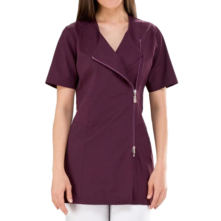 Customized Factory Uniforms Medical Scrubs Stylish Clinic Nurses Scrub Wear Zipper Pet Grooming Working Clothes