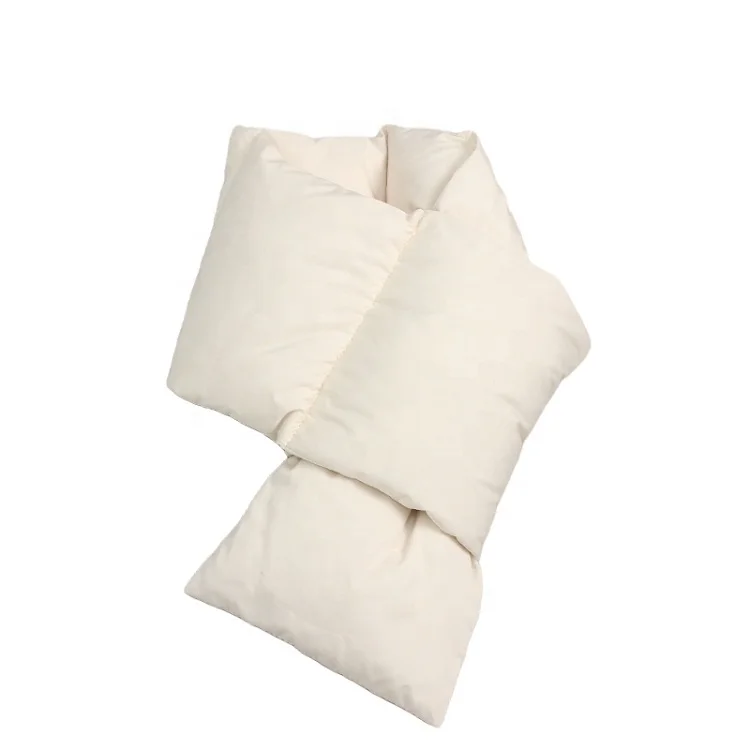 winter down puffer scarf  nylon fabric Duck Down Filling Winter Women Ladies Neck Scarf Loop Scarves