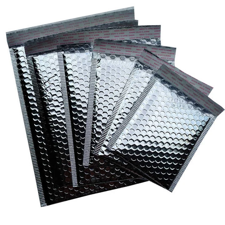 Custom Black Poly Bubble Mailer Padded Envelope Express Shipping Mailing Courier Packaging Bags Bubble Mailers with Logo