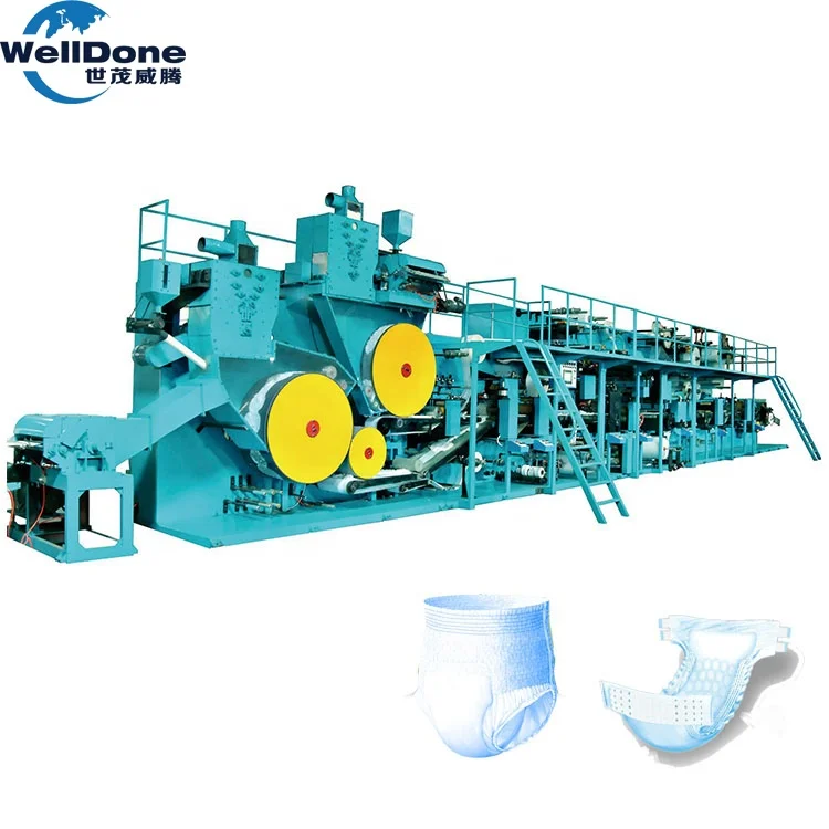 Welldone Quanzhou making machine semi servo adult diaper manufacture machine with CE